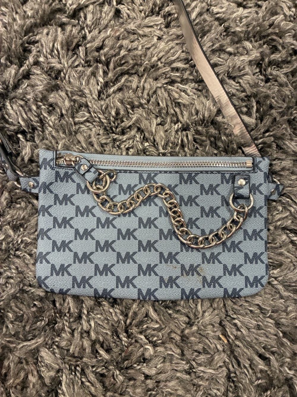 NWOT Michael Kors Denim MK Logo Money Belt Crossbody Bag